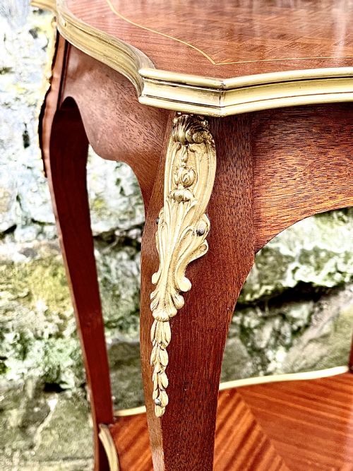 A LATE 19TH CENTURY FRENCH KINGWOOD LAMP TABLE - ADDITIONAL PHOTO 5