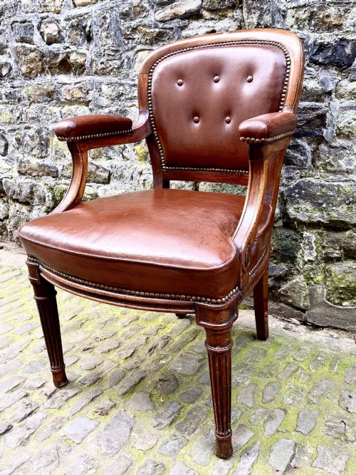 A MID VICTORIAN MAHOGANY DESK CHAIR - ADDITIONAL PHOTO 2