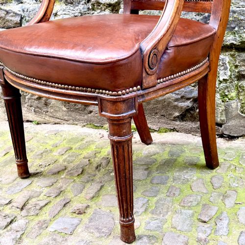 A MID VICTORIAN MAHOGANY DESK CHAIR - ADDITIONAL PHOTO 3