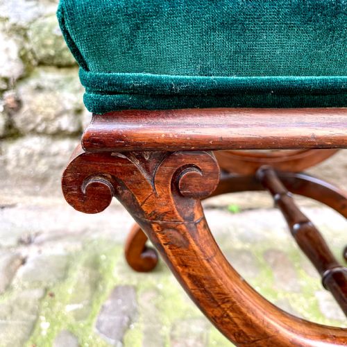 A WILLIAM IV ROSEWOOD XFRAME STOOL - ADDITIONAL PHOTO 4