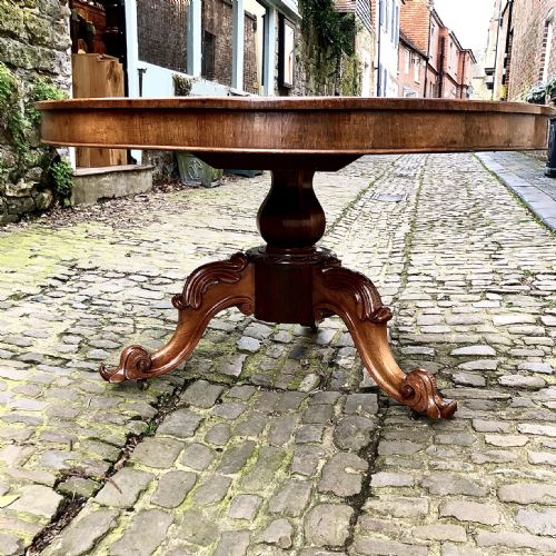 A WILLIAM IV ROSEWOOD CIRCULAR BREAKFAST TABLE - ADDITIONAL PHOTO 1