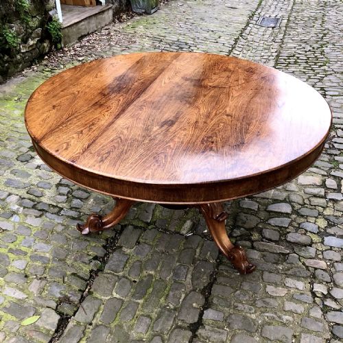 A WILLIAM IV ROSEWOOD CIRCULAR BREAKFAST TABLE - ADDITIONAL PHOTO 2