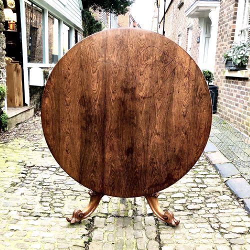 A WILLIAM IV ROSEWOOD CIRCULAR BREAKFAST TABLE - ADDITIONAL PHOTO 5