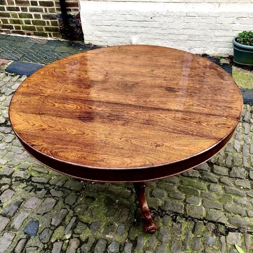 A WILLIAM IV ROSEWOOD CIRCULAR BREAKFAST TABLE - ADDITIONAL PHOTO 6