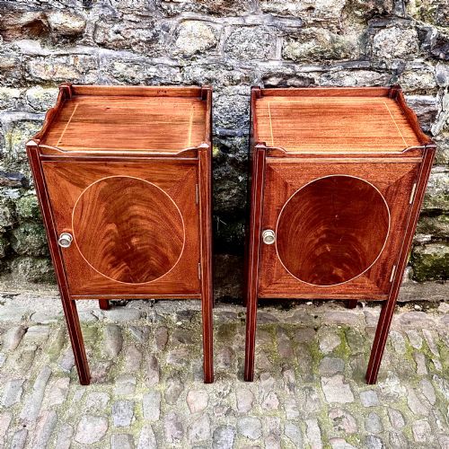 A PAIR OF LATE 19TH CENTURY BEDSIDE TABLES - ADDITIONAL PHOTO 1