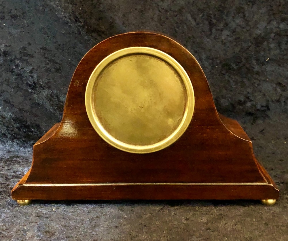 Edwardian mahogany mantle clock timepiece  View IV