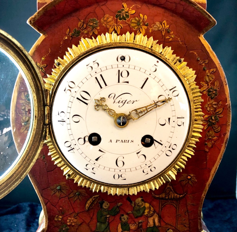 Mid 19th French chinoiserie mantel clock View V