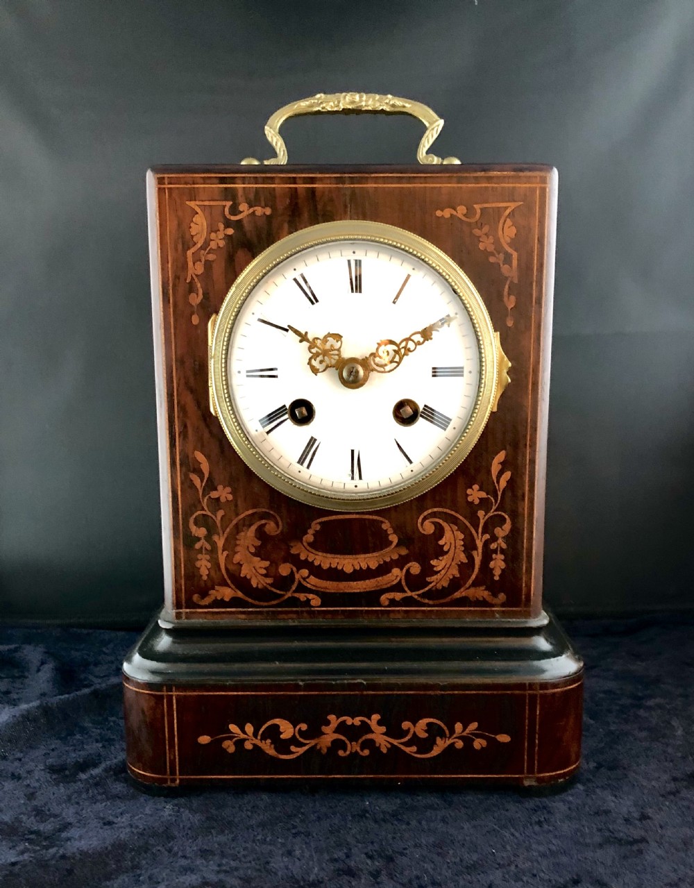 A Louis Philippe rosewood mantel clock 