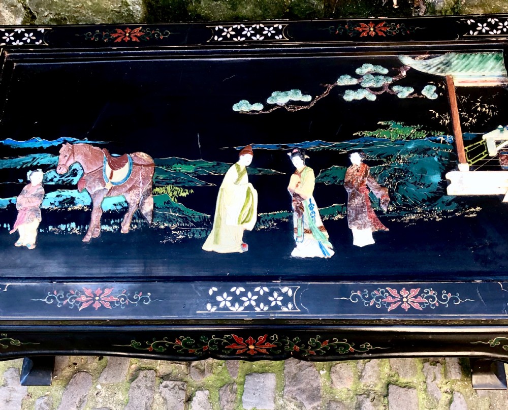Late 19th century Chinese lacquer coffee table  View IV