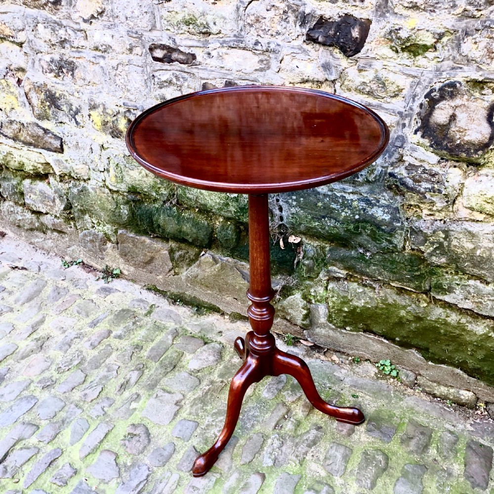 Mid 19th century mahogany tilt top wine table 