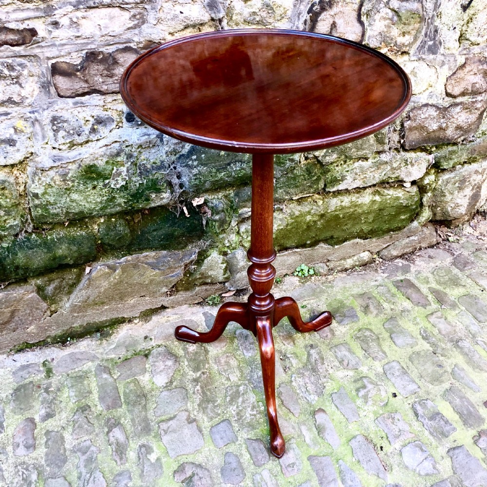 Mid 19th century mahogany tilt top wine table  View II