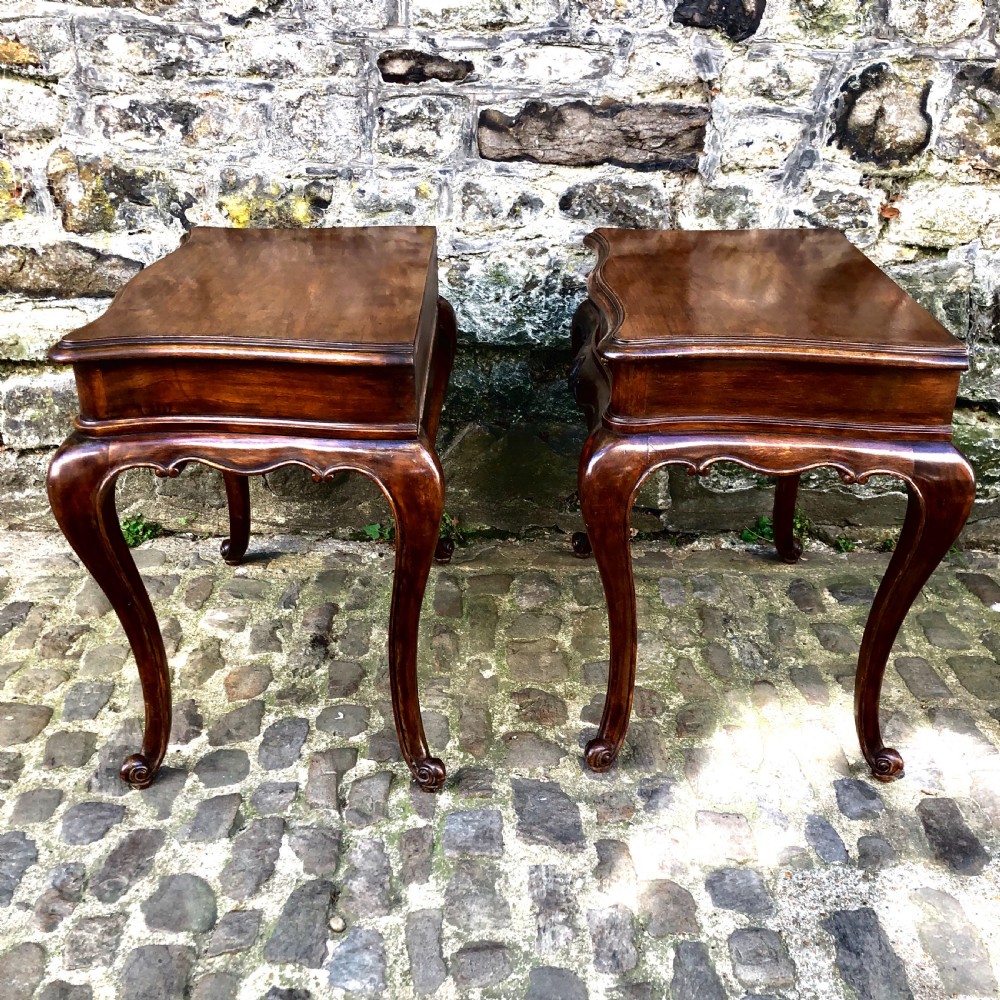 A pair of early 20th century French side tables  View V