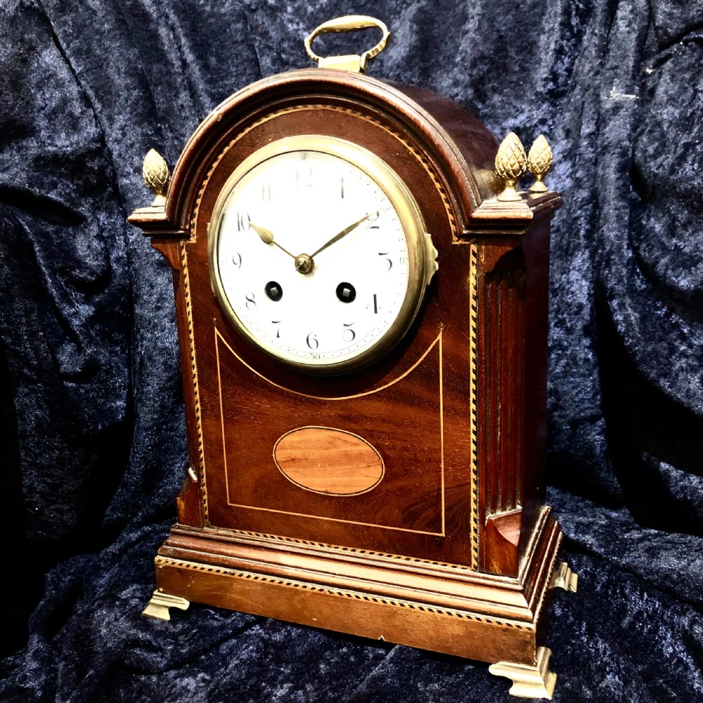 An Edwardian mahogany mantel clock  View VIII