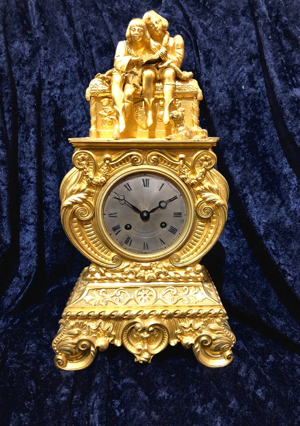 A Louis Philippe gilt bronze mantel clock by Vieyres 