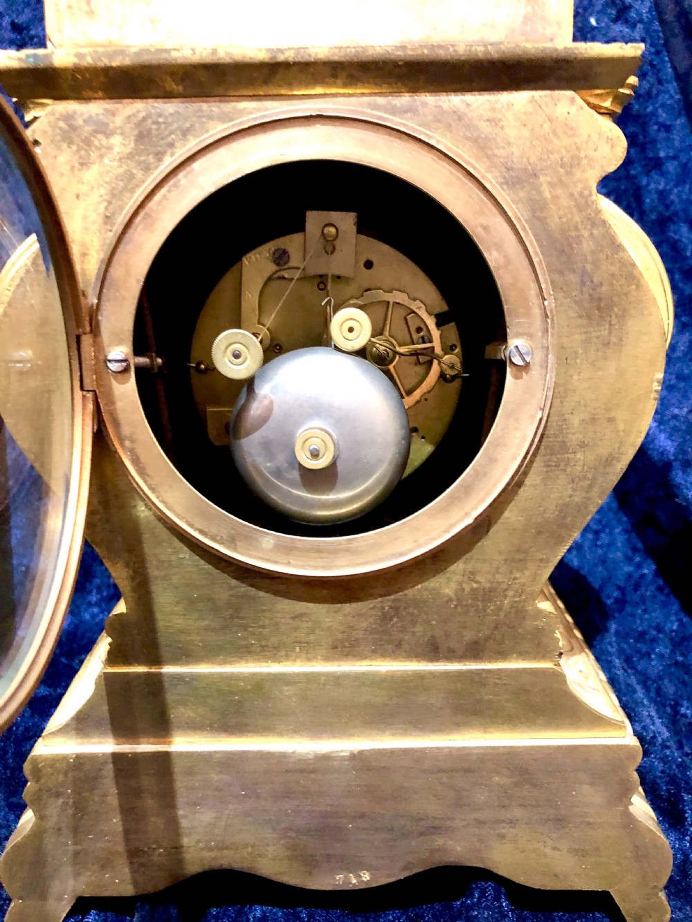 A Louis Philippe gilt bronze mantel clock by Vieyres  View II