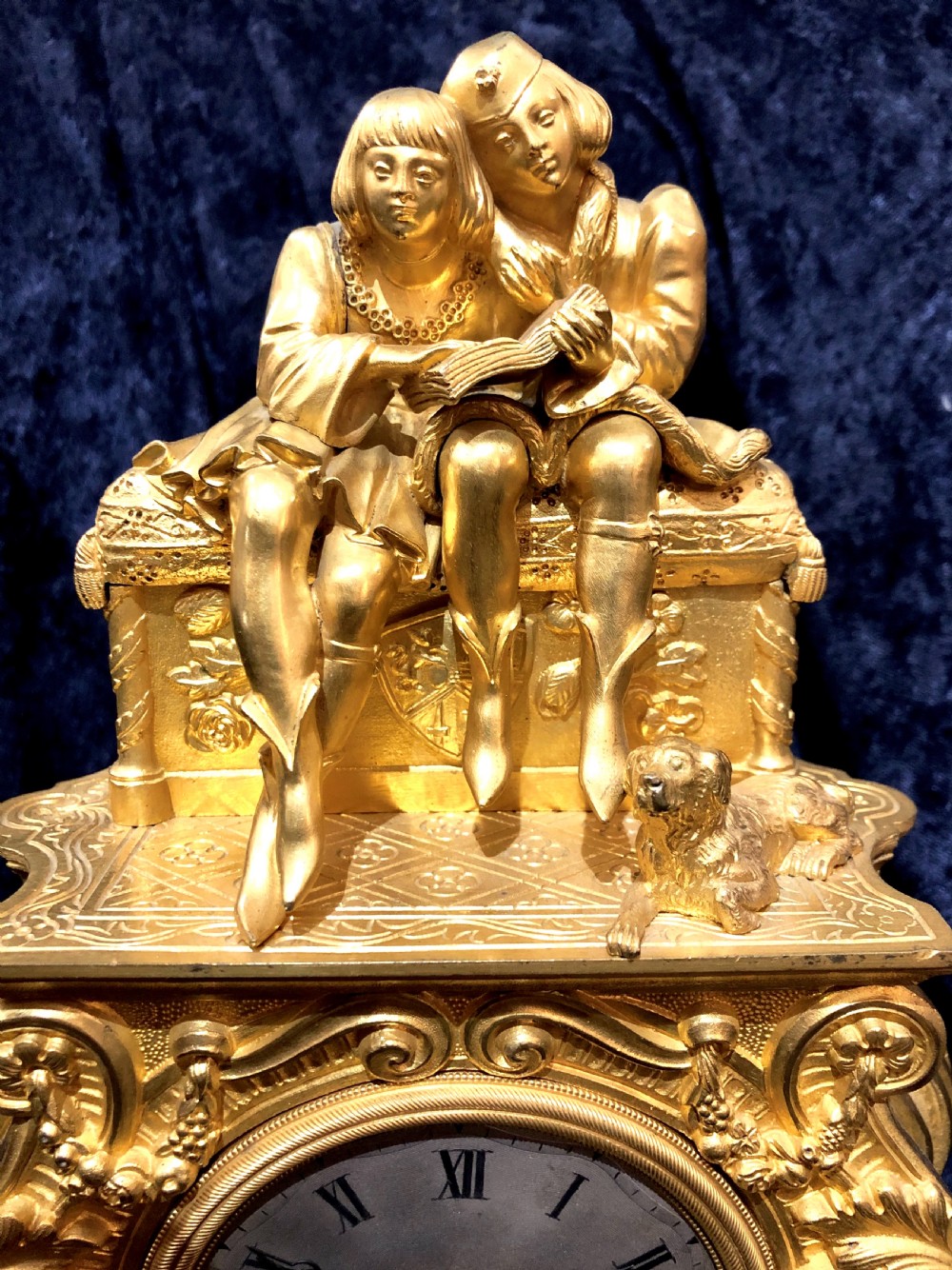 A Louis Philippe gilt bronze mantel clock by Vieyres  View III