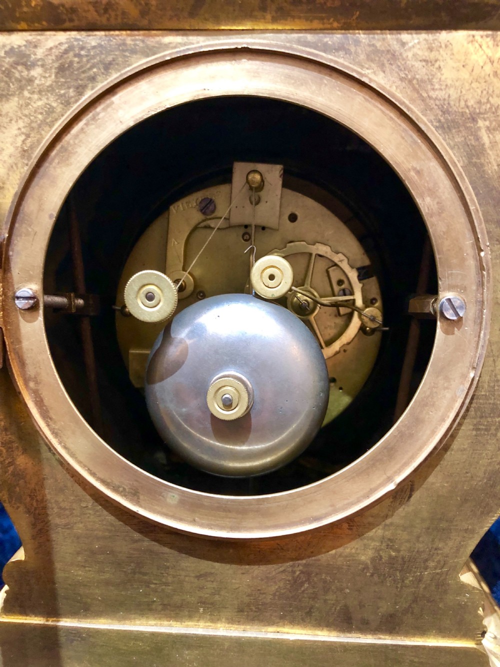 A Louis Philippe gilt bronze mantel clock by Vieyres  View VI