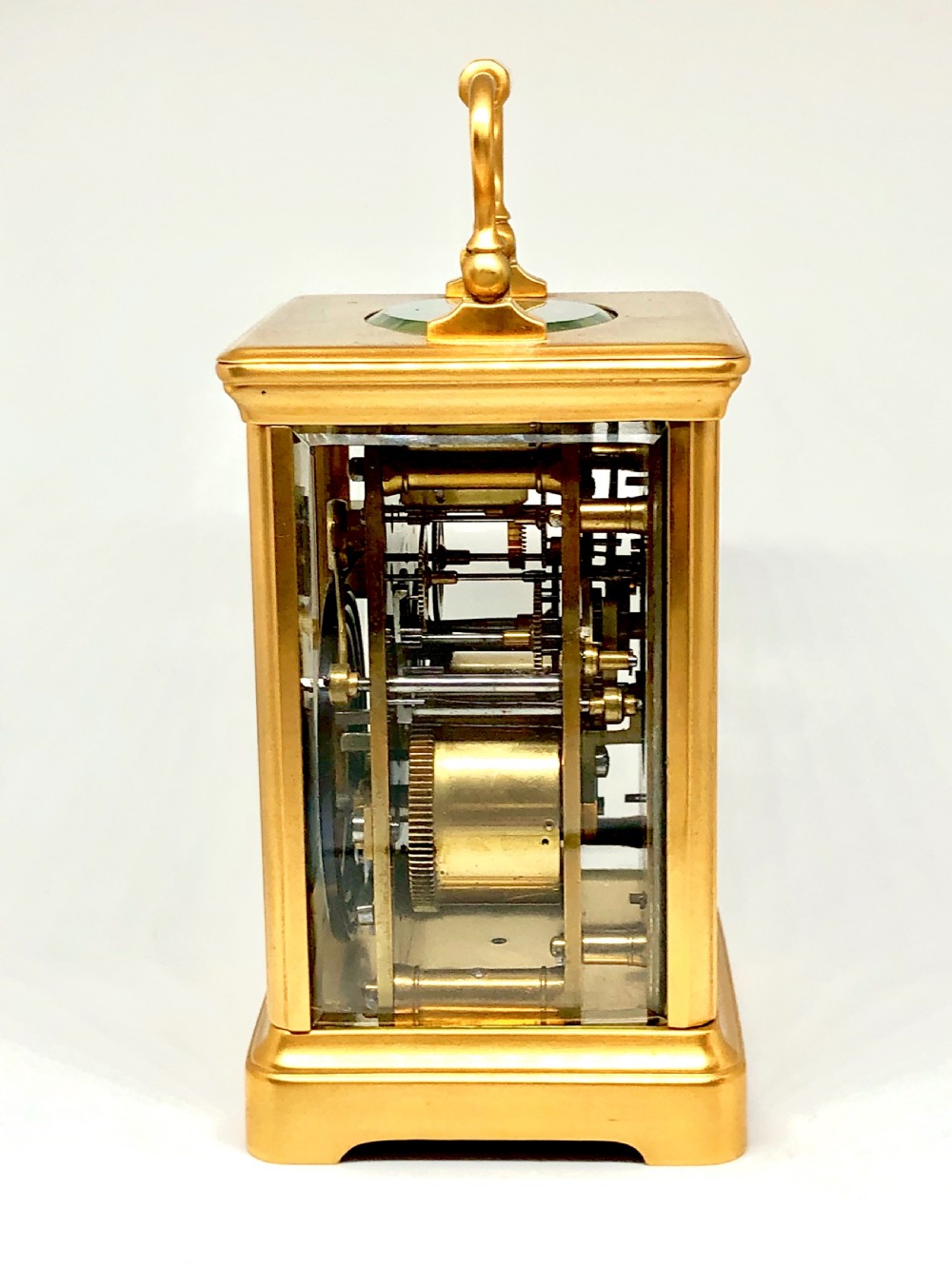 A late 19th century French gilt brass carriage clock  View III