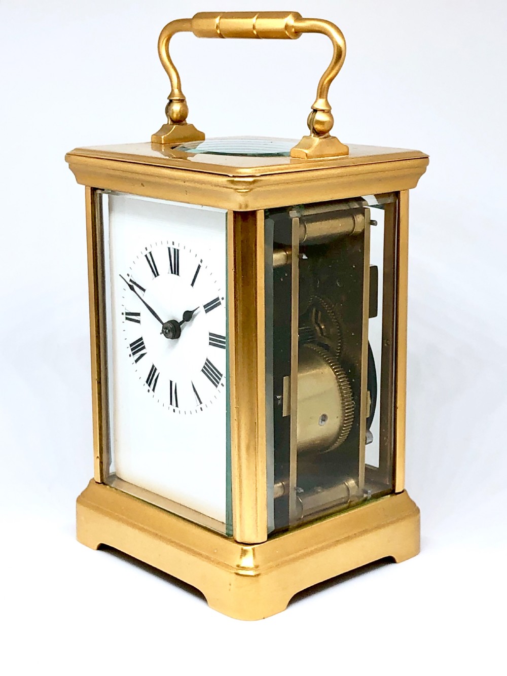 A late 19th century French gilt brass carriage clock  View IV