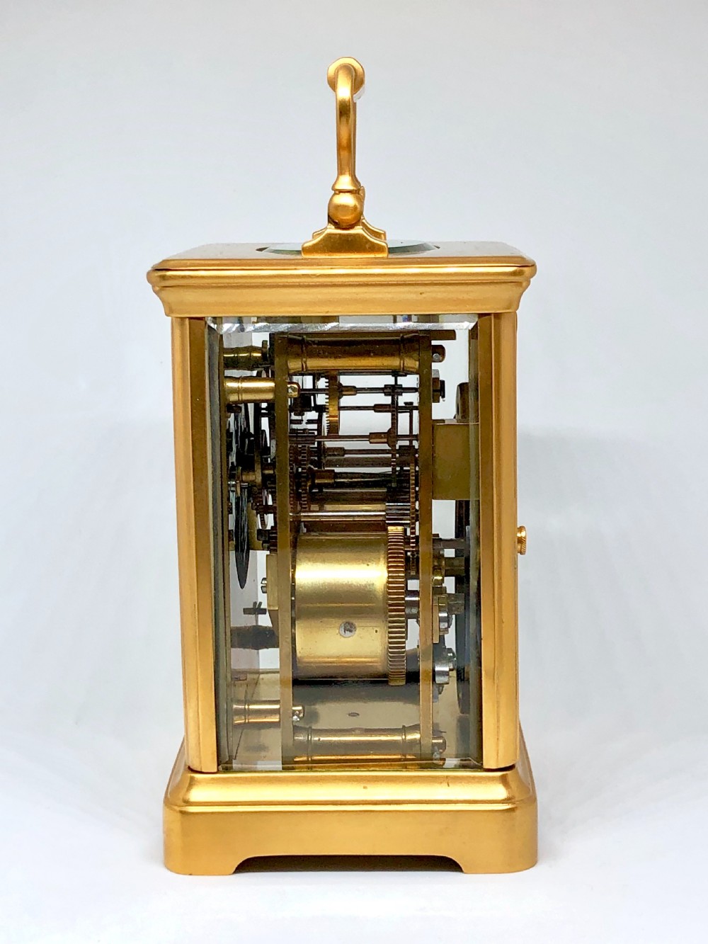 A late 19th century French gilt brass carriage clock  View VI
