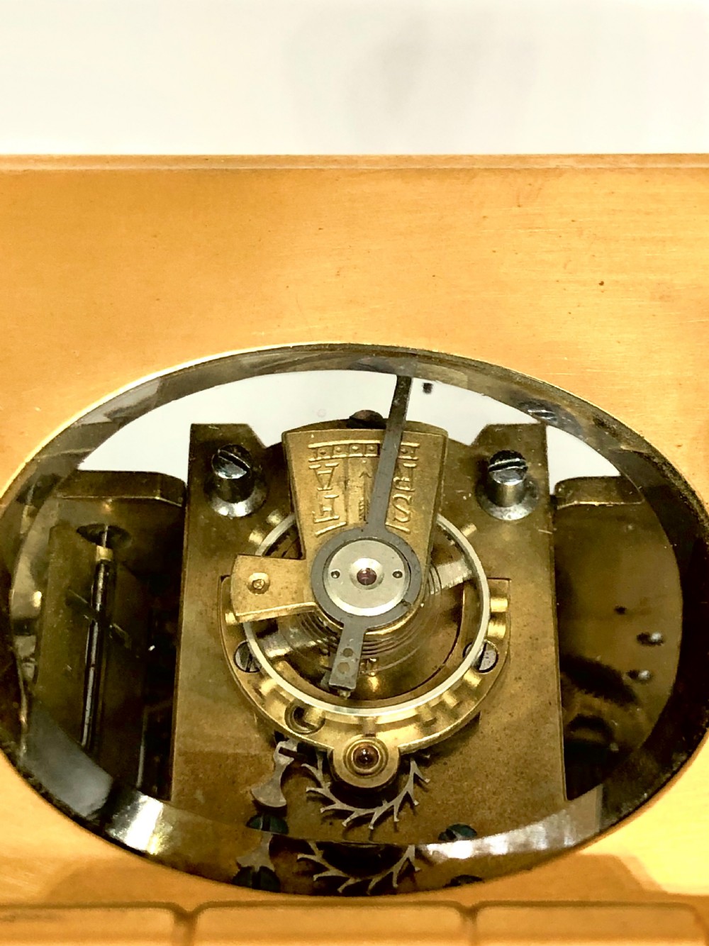 A late 19th century French gilt brass carriage clock  View VIII
