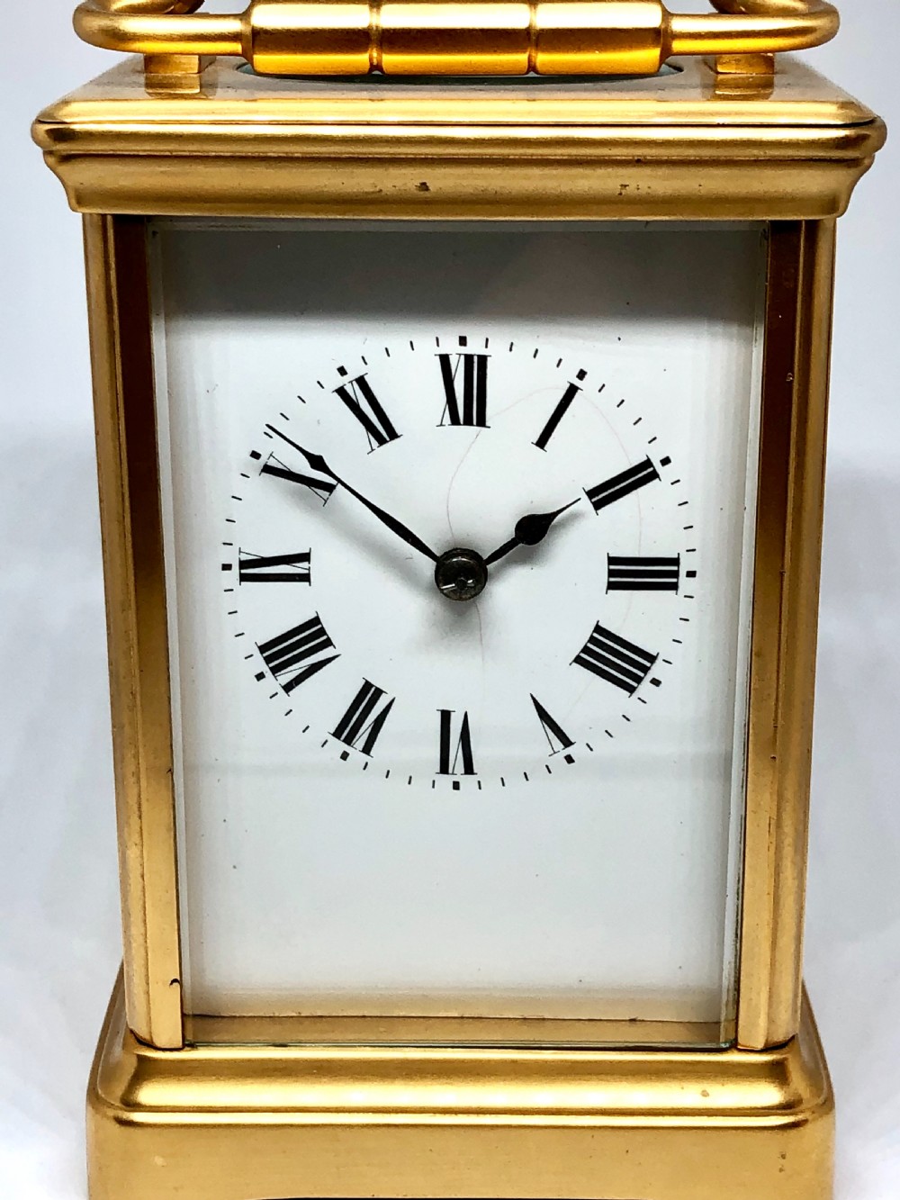 A late 19th century French gilt brass carriage clock  View IX