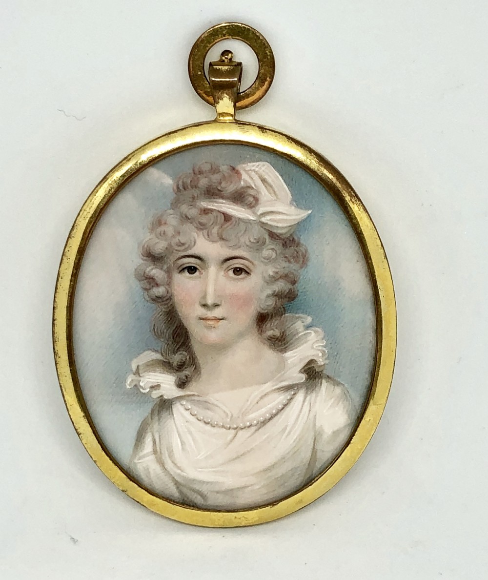A Regency portrait miniature of a lady