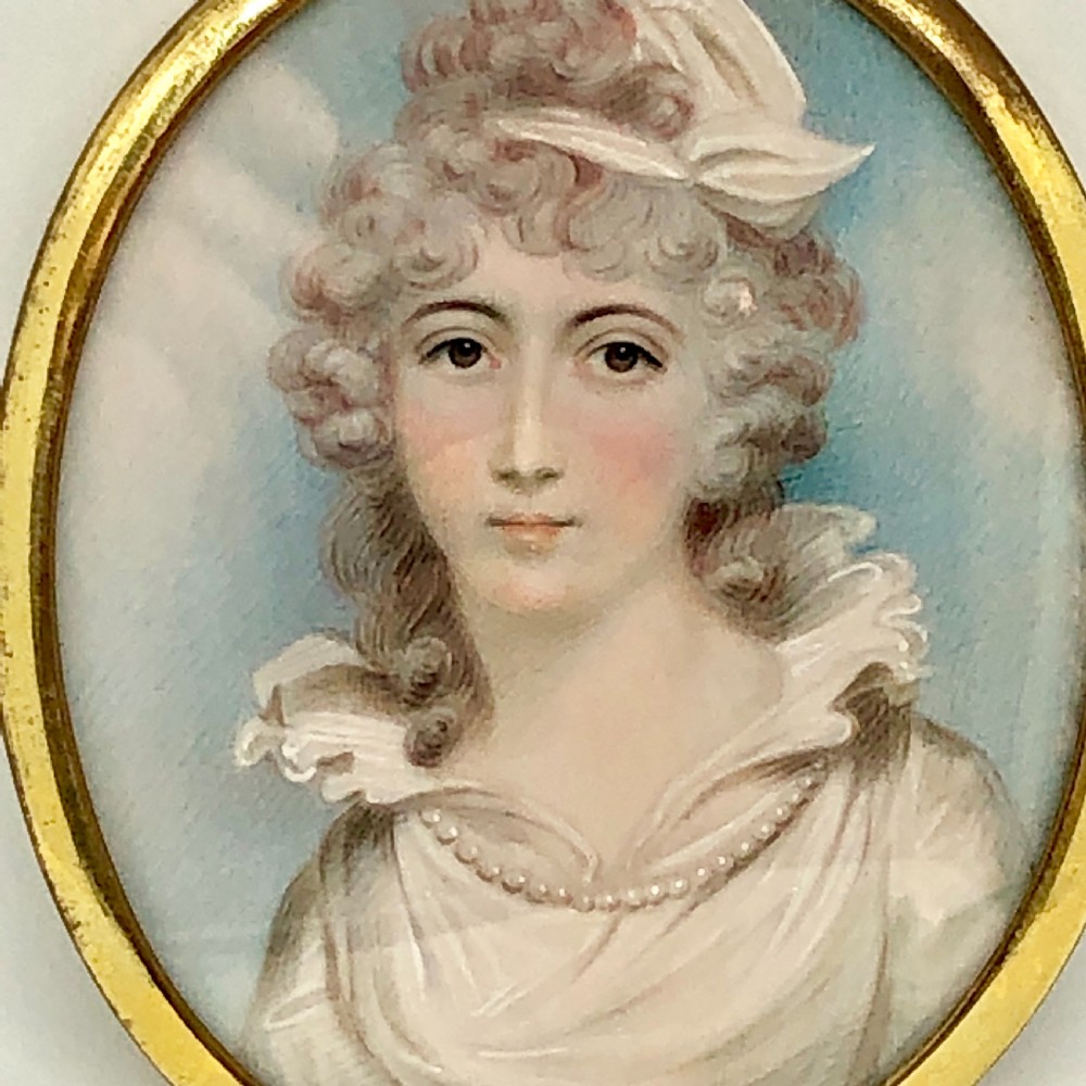 A Regency portrait miniature of a lady View II