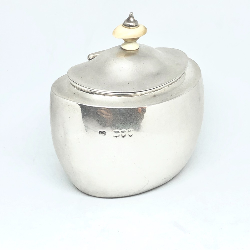 A late Victorian silver tea caddy  View II