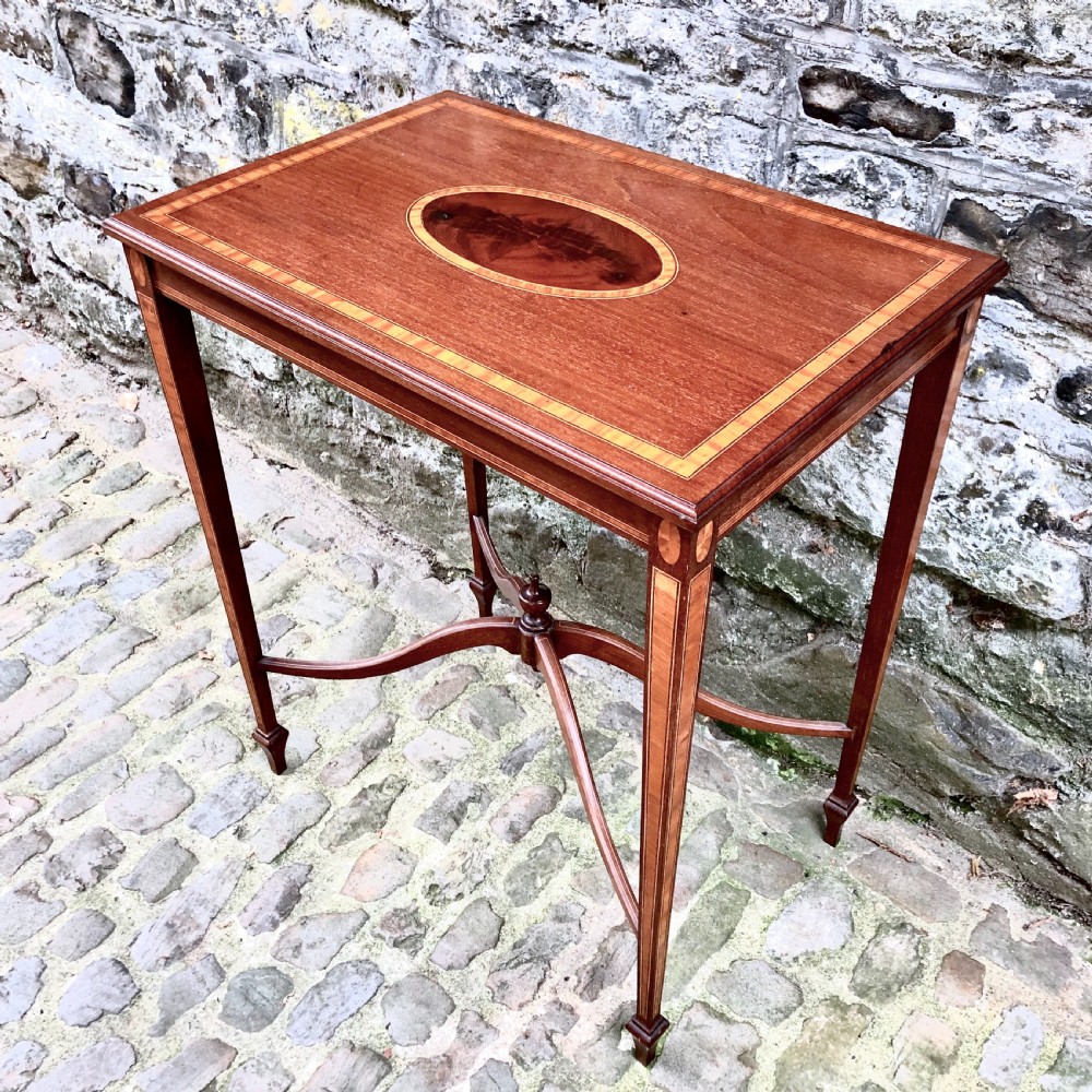 A small Edwardian mahogany side table  View III