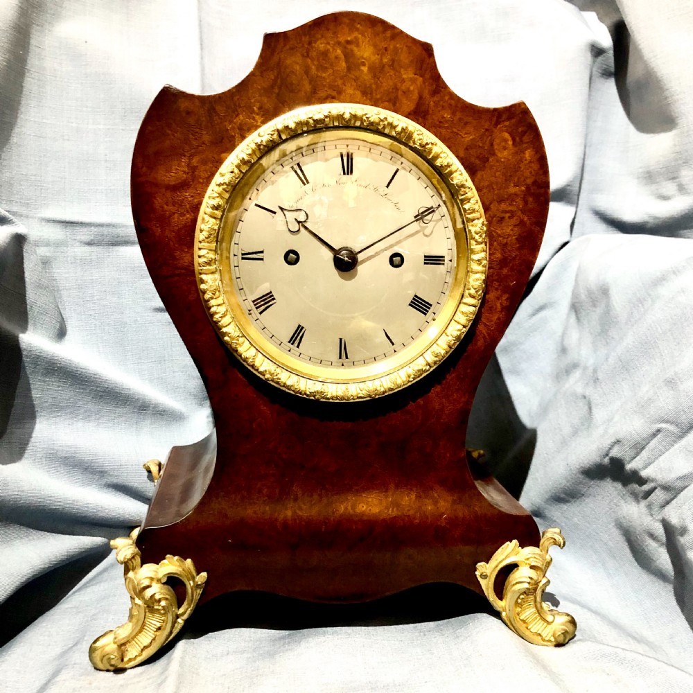 A fine William IV walnut bracket clock by Payne & Co