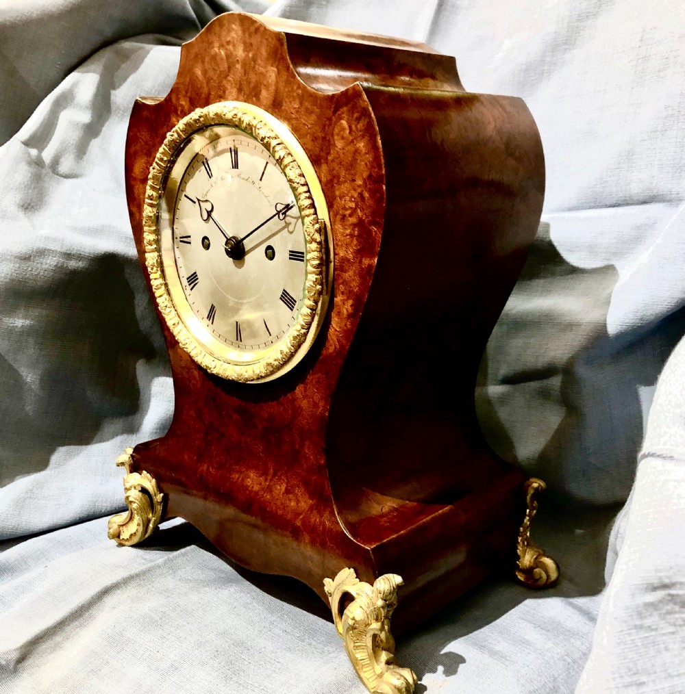 A fine William IV walnut bracket clock by Payne & Co View III
