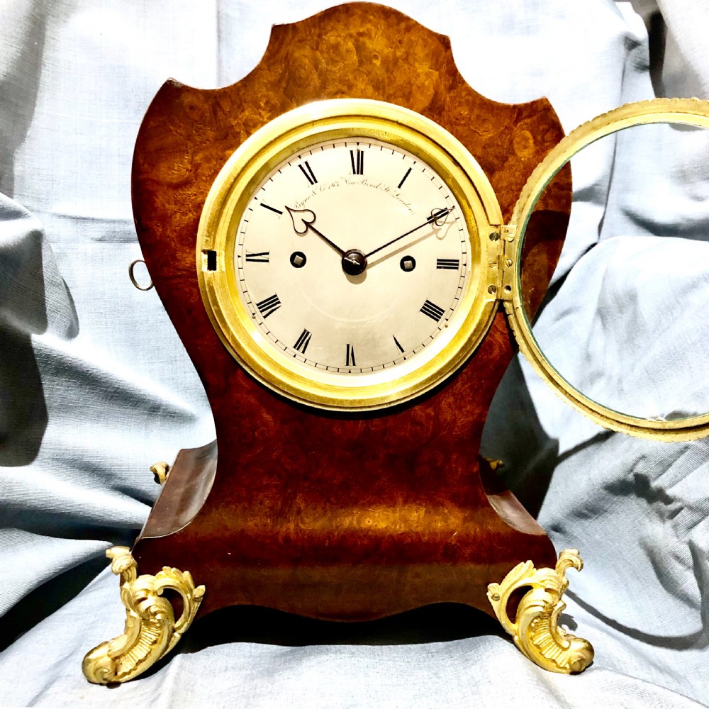A fine William IV walnut bracket clock by Payne & Co View IV