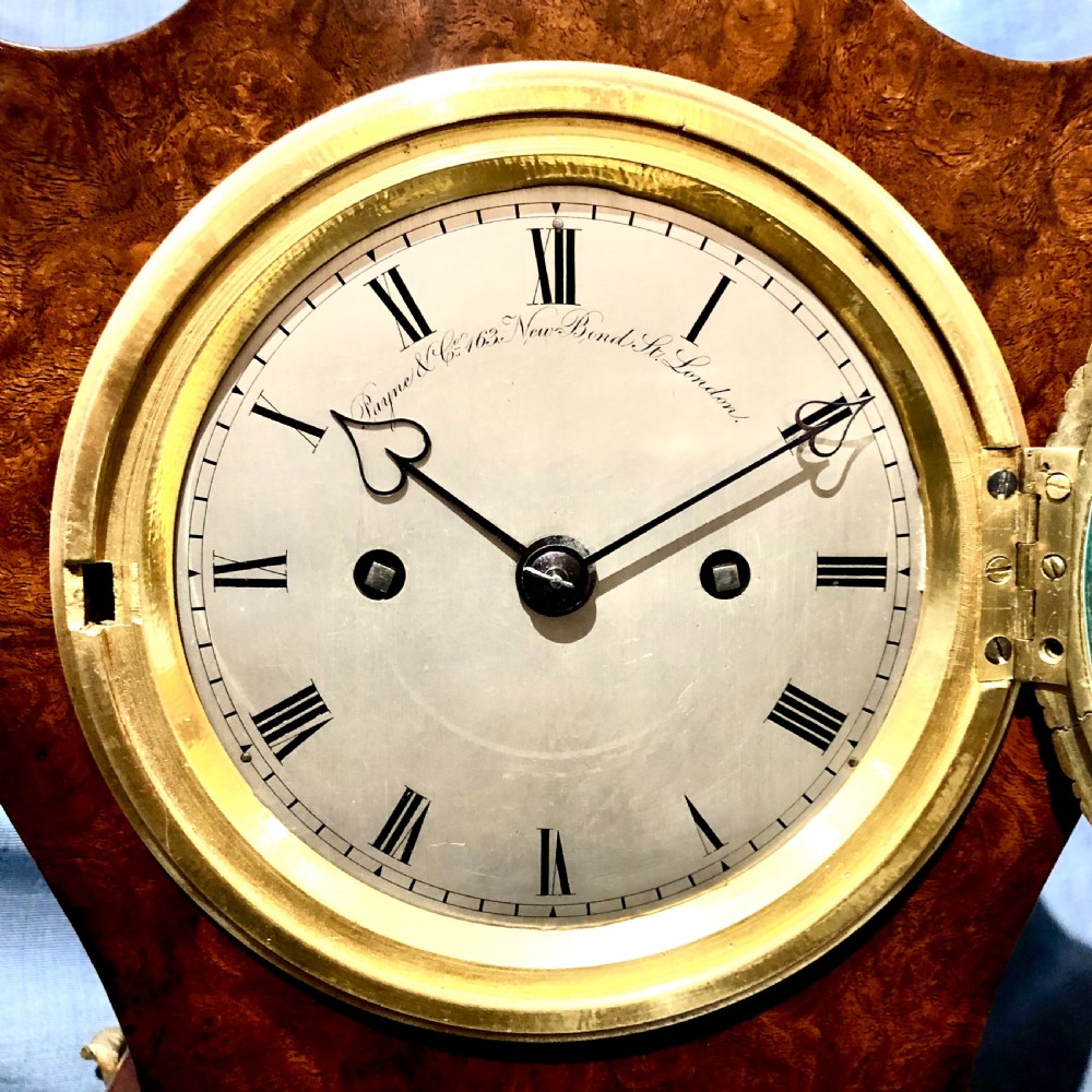 A fine William IV walnut bracket clock by Payne & Co View V