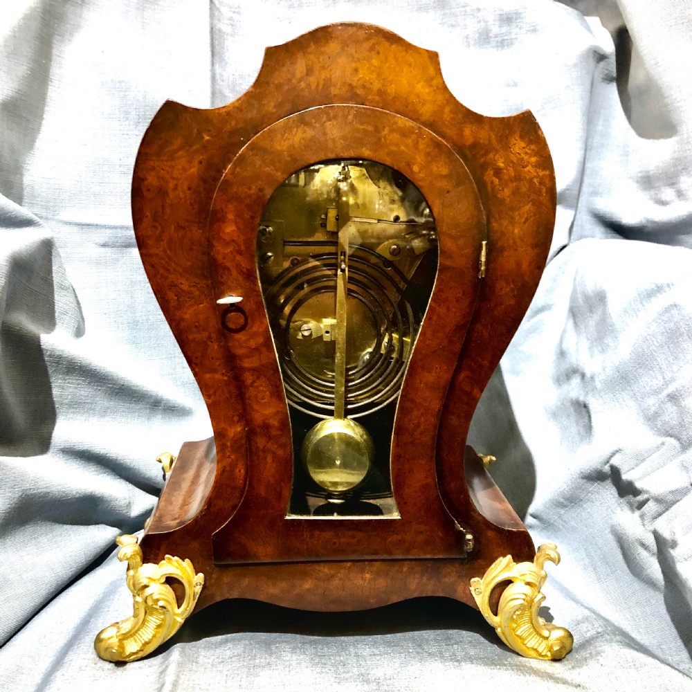 A fine William IV walnut bracket clock by Payne & Co View VII