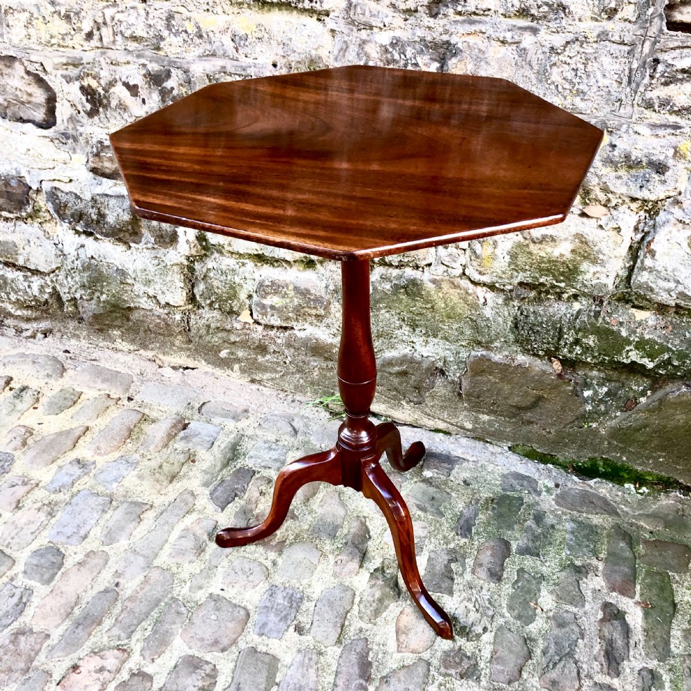 A George III mahogany tilt-top wine table  View II