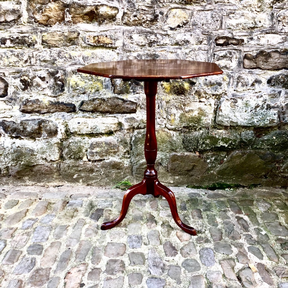 A George III mahogany tilt-top wine table  View III