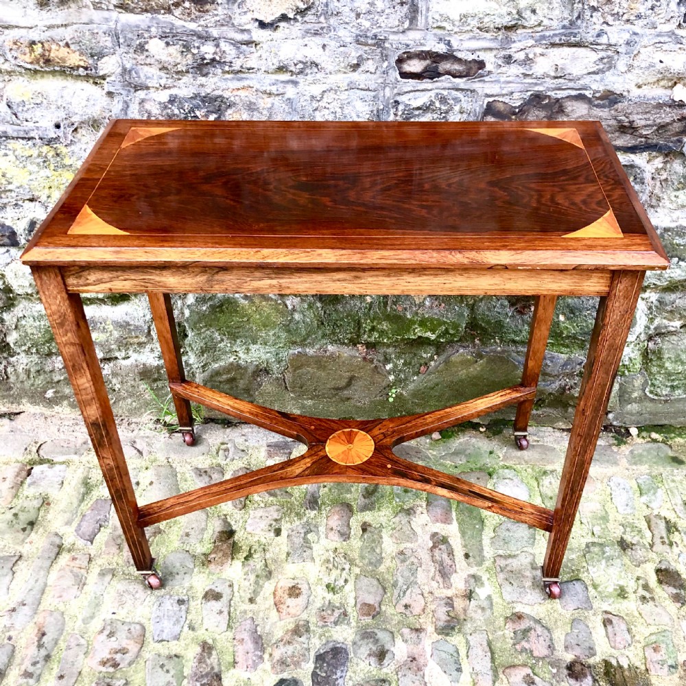 An Edwardian rosewood console table  View II