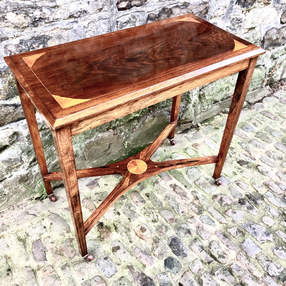 An Edwardian rosewood console table  View III