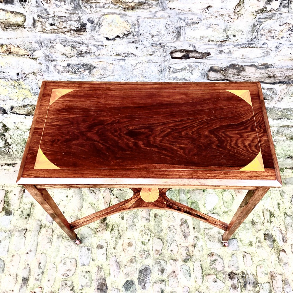 An Edwardian rosewood console table  View V