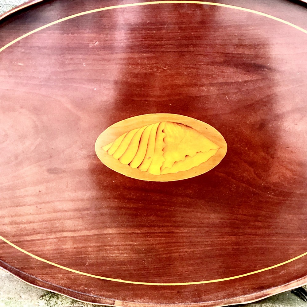 A late 19th century mahogany tray View III