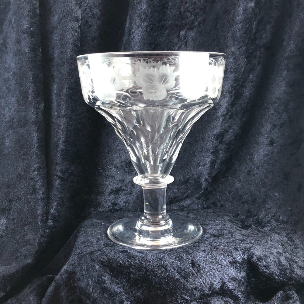 A set of four Edwardian wine goblets or rummers  View III