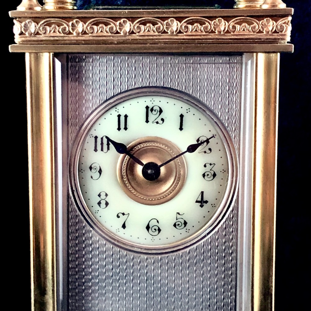 A late 19th century carriage clock timepiece  View V