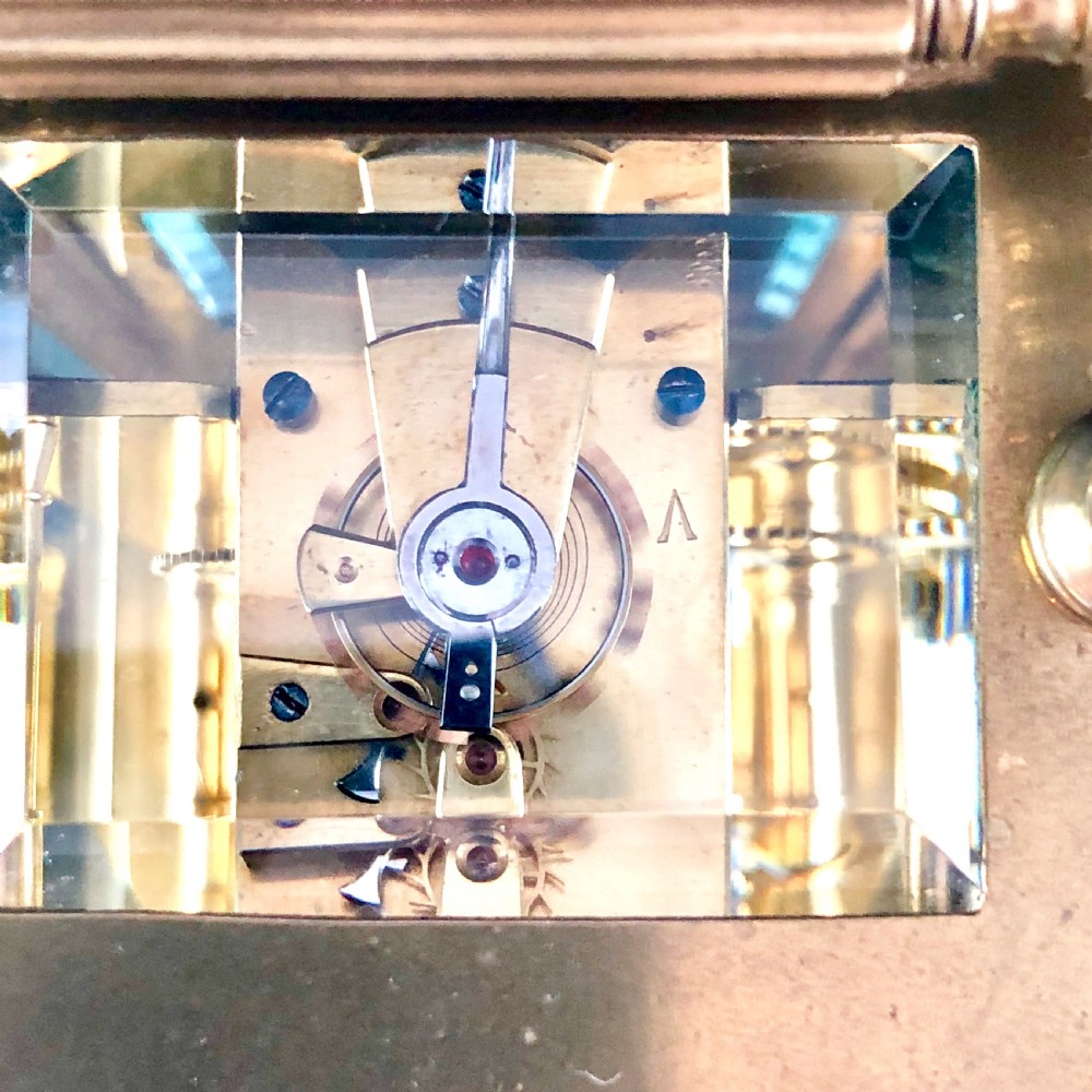 A late 19th century carriage clock timepiece  View VI