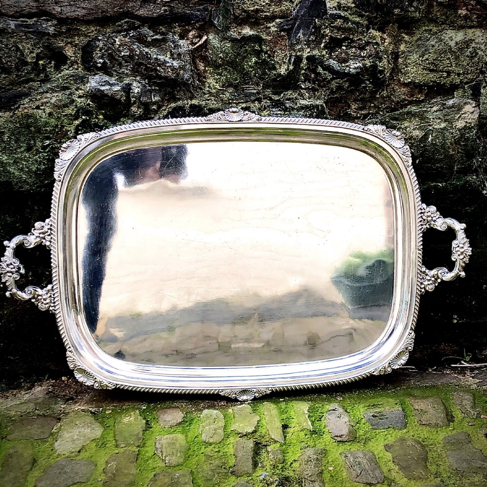 A Regency Old Sheffield Plate tray