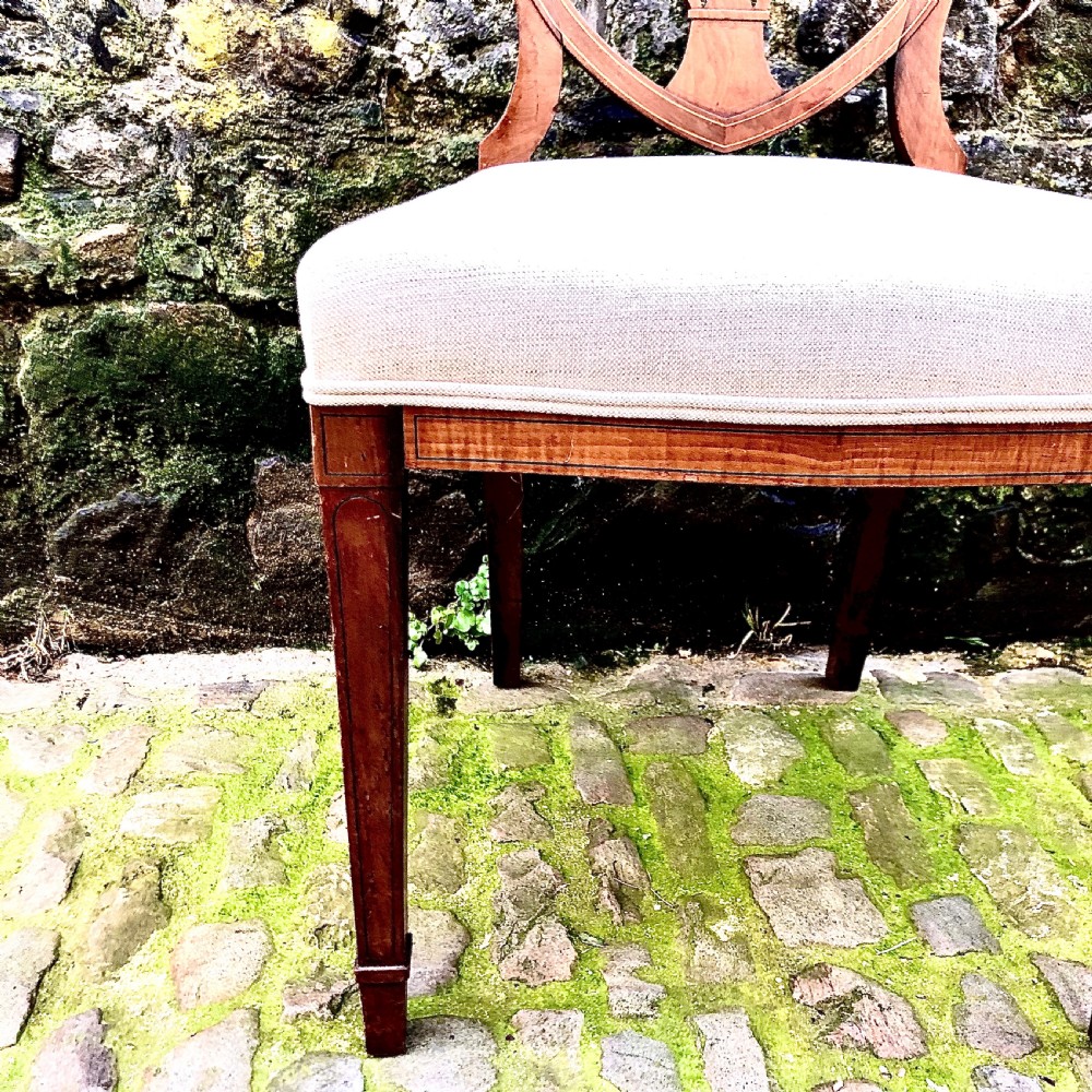 A pair of Edwardian mahogany side chairs  View V