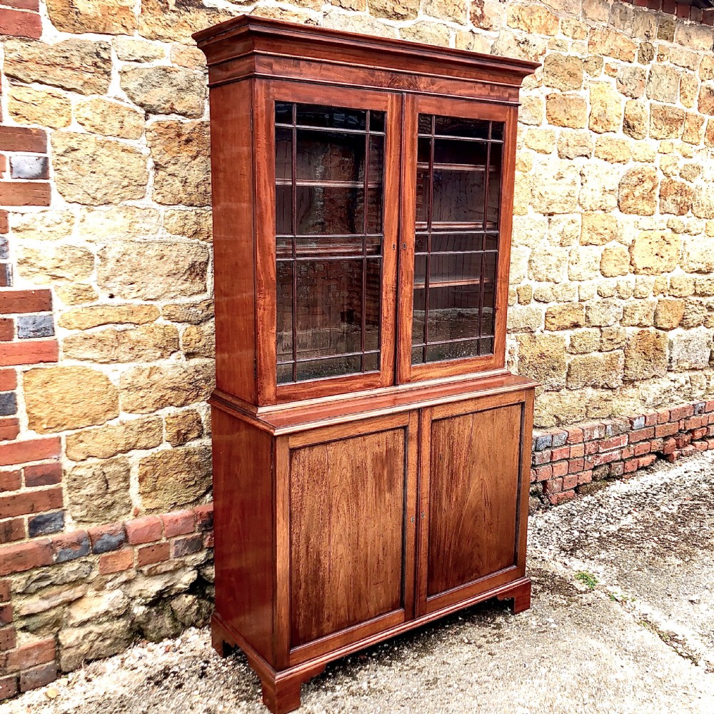 A late 19th century mahogany glazed bookcase  View III