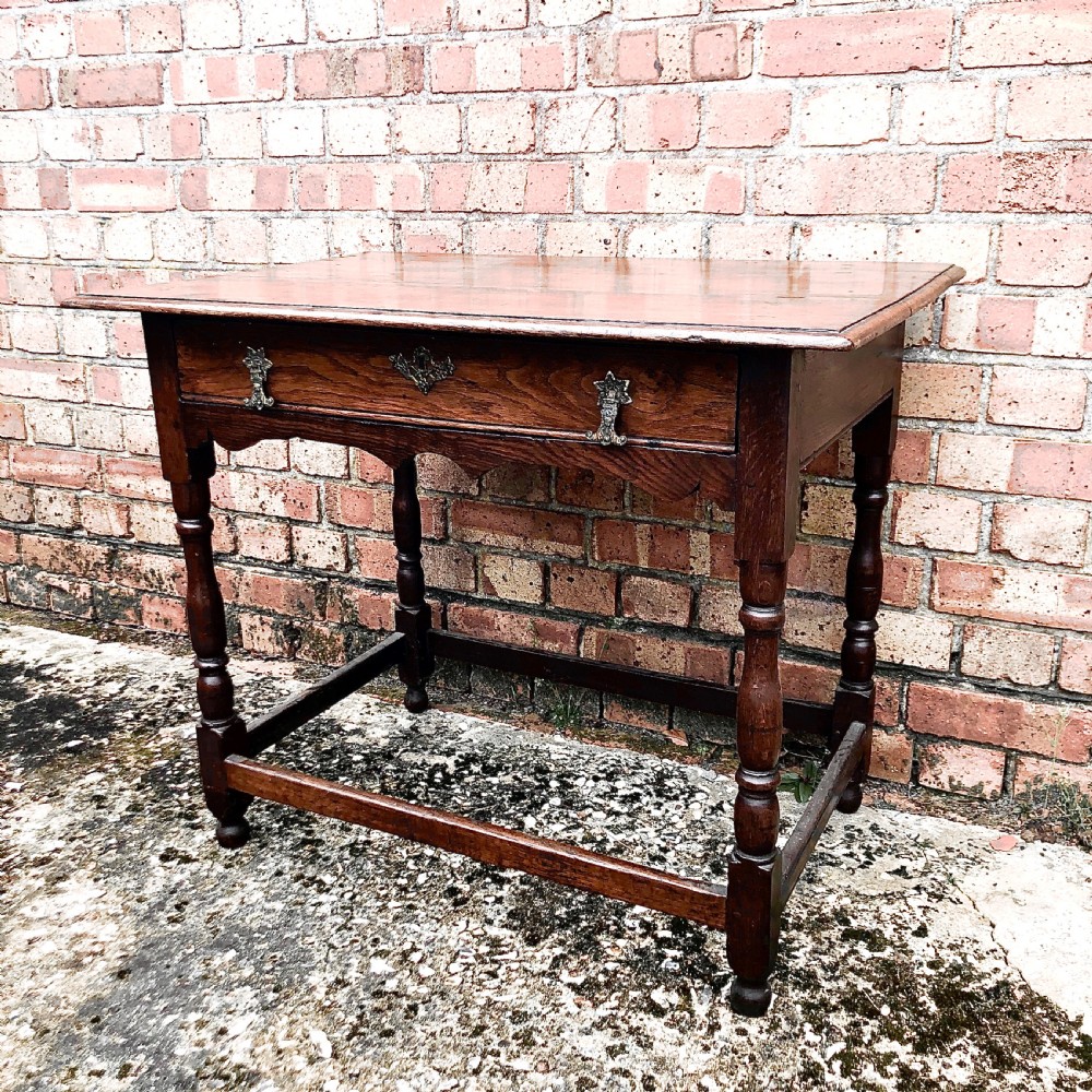 A late Victorian oak side table 