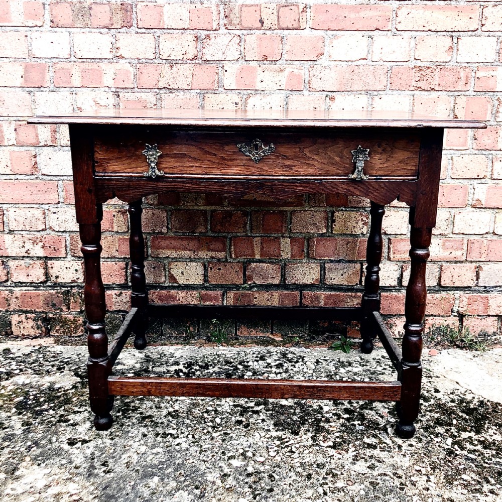 A late Victorian oak side table  View II
