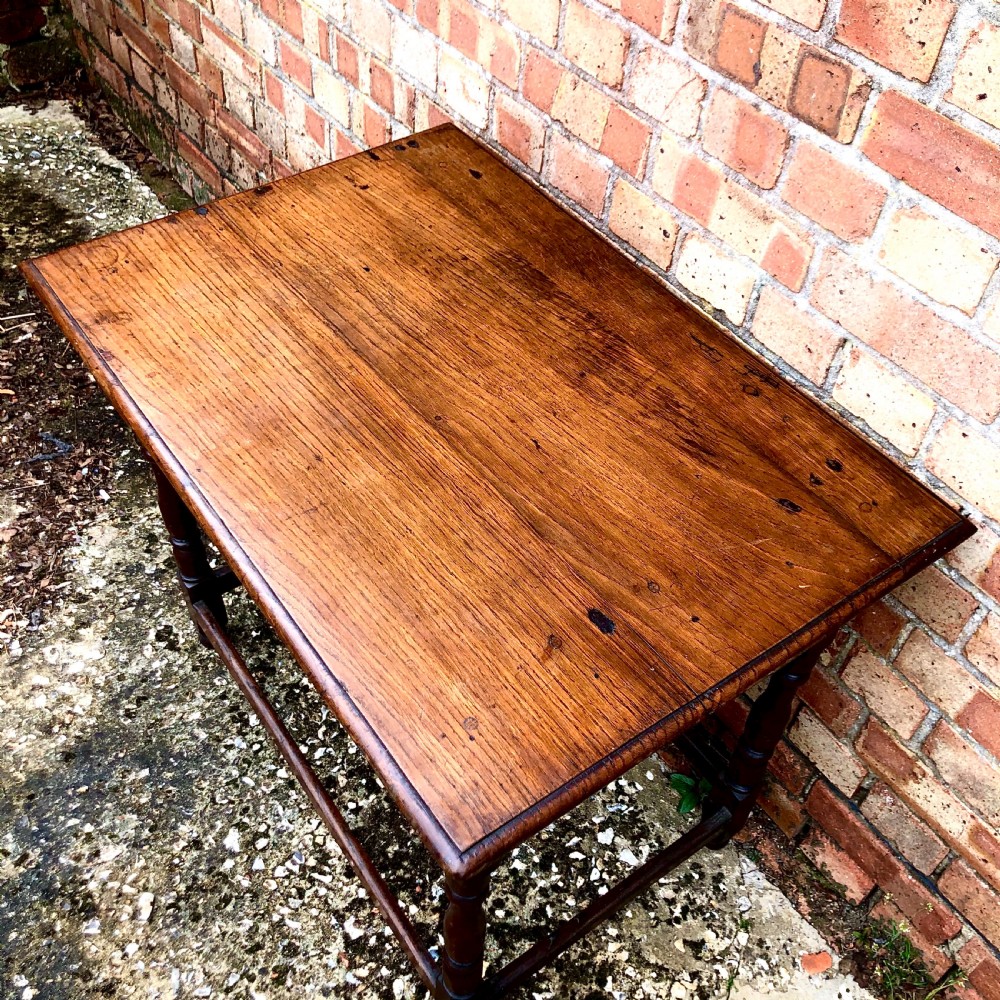 A late Victorian oak side table  View VI